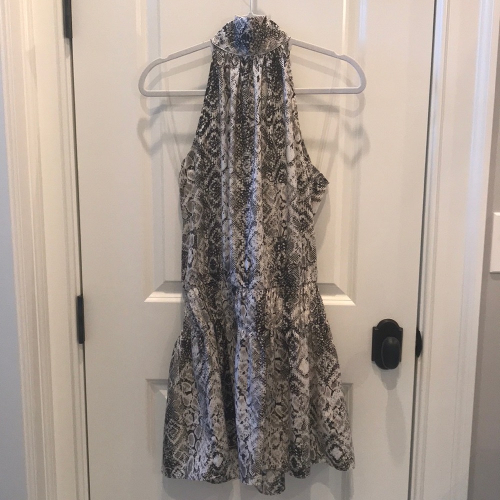 Snakeskin Mini Dress